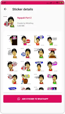 Stiker Ngapak WAStickerApps android App screenshot 1