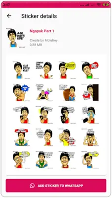 Stiker Ngapak WAStickerApps android App screenshot 3