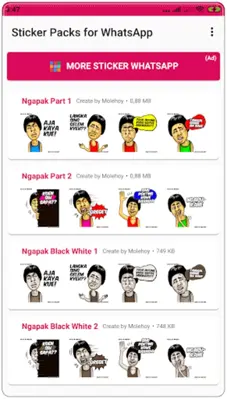 Stiker Ngapak WAStickerApps android App screenshot 4